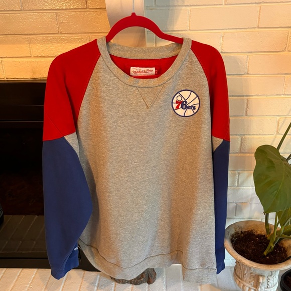 Mitchell & Ness 76ers Sweatshirt 2XL - Picture 1 of 3